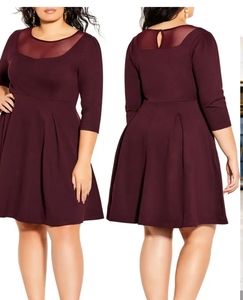 City Chic Fit and Flare Dress SZ 22 NWT